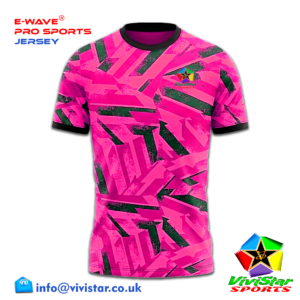 Vivistar Sports E-Wave® Pro Jersey – Strips for elite gamers athletes fluid sublimated gradient Polyester Lightweight, ultra-breathable knit fabric Pink