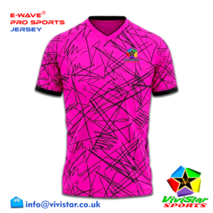 Vivistar Sports E-Wave® Pro Jersey – Strips for elite gamers athletes fluid sublimated gradient Polyester Lightweight, ultra-breathable knit fabric Static Scrawl Pink