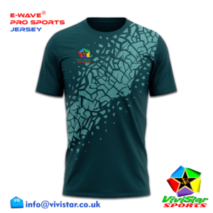 Vivistar Sports E-Wave® Pro Jersey – Strips for elite gamers athletes fluid sublimated gradient Polyester Lightweight, ultra-breathable knit fabric Shattered Ice Green